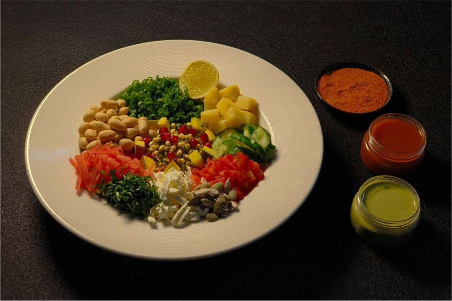 Protein Sprout Bhel Bowl
