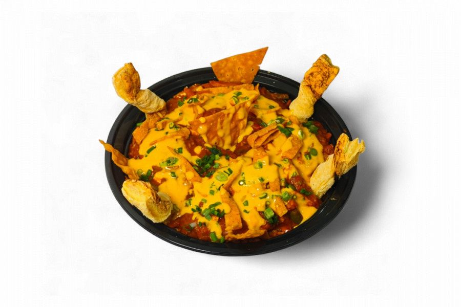 Mexican Hot Pot Small Served With Nachos, Salsa & Cheese Straw