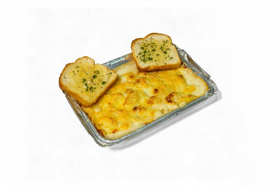 Baked Macaroni- Garlic Bread