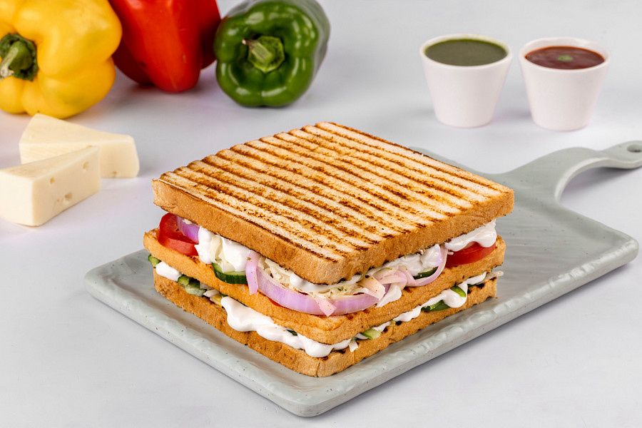 Veg Club Grill Sandwich