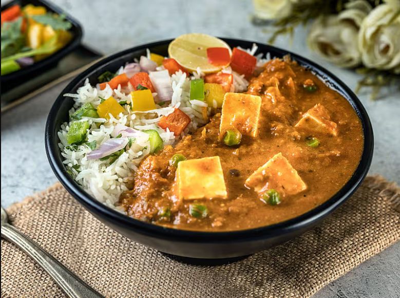 Matar Paneer Rice Bowl