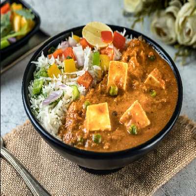 Matar Paneer Rice Bowl