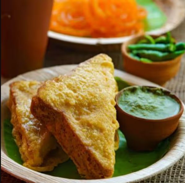 Bread Pakoda (2pcs) With Chutney