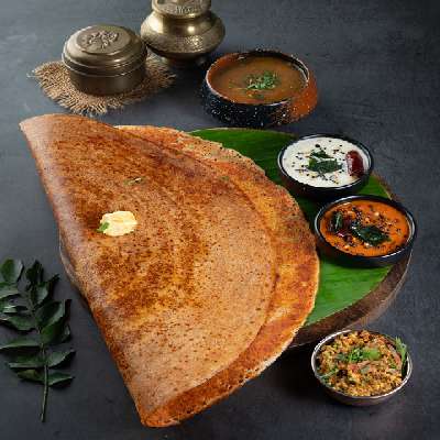 Sambhar Social Special Open Ghee Podi Masala Dosa.
