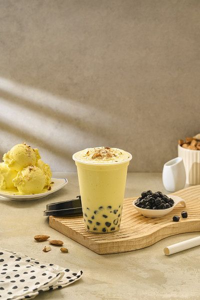 Butterscotch Boba Milkshake