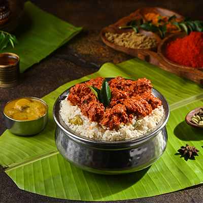 Ghee Rice Biryani With Chicken Topping