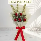 Rajnigandha & Rose Hand Bouquet