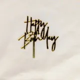 Small Happy Birthday Topper