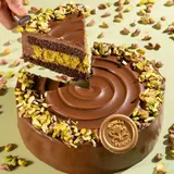 Kunafa Pistachio Chocolate Cake