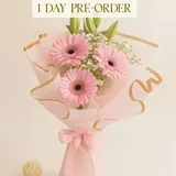 Gerbera And Gypso Hand Bouquet