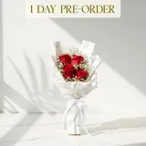 Red Roses Bouquet With Baby’s Breath