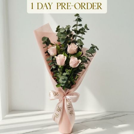 Delicate Pink Rose Hand Bouquet