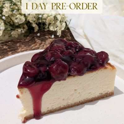 Baked Cheese Cake With Cherry