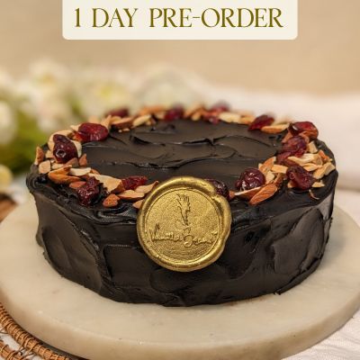 Sugar-free Gluten-free Vegan Chocolate Cranberry Roasted Almonds Cake