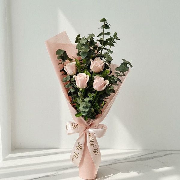 Delicate Pink Rose Hand Bouquet