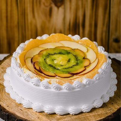 Seasonal Fresh Fruits Cake
