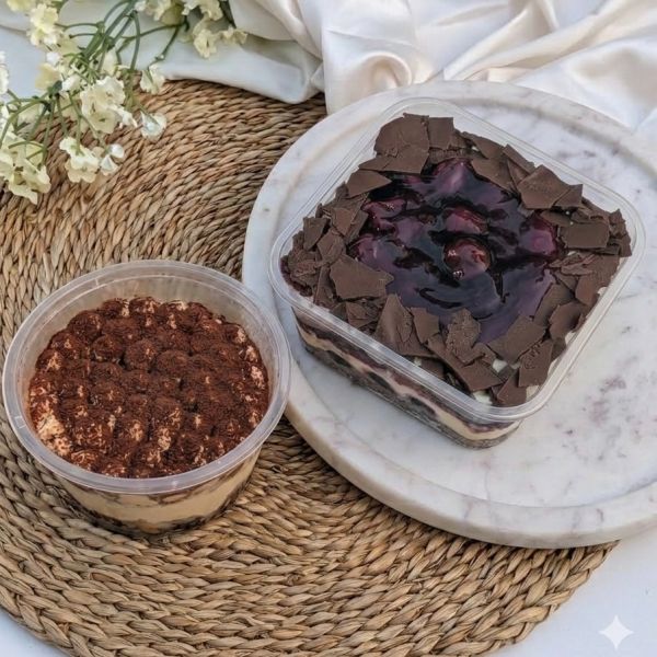 Black Forest Cheesecake 200gm Tub, Get Tiramisu 100gm FREE