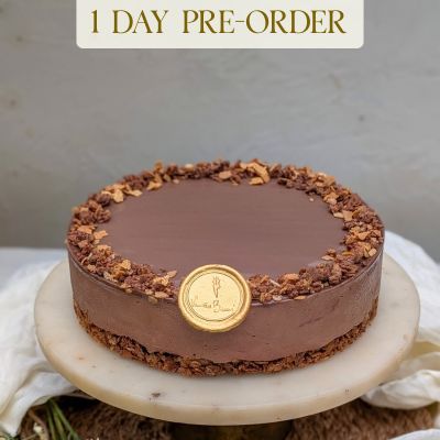 Belgian Dark Chocolate Mousse Crunch Cake