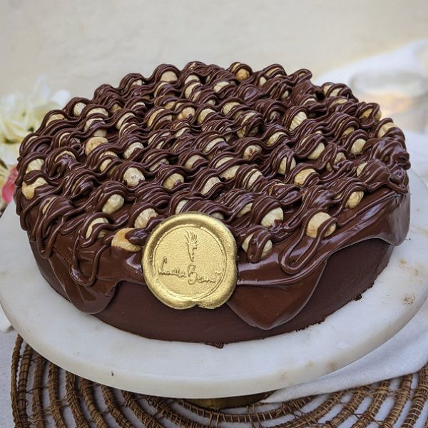 Belgian Dark Chocolate Nutella Hazelnut Cake