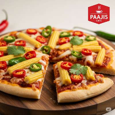 Babycorn Hot Peppers Pizza