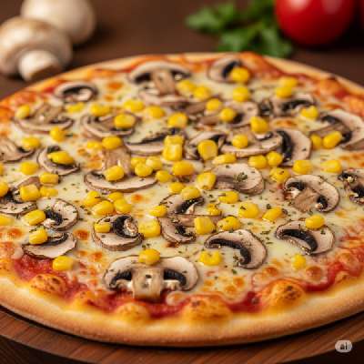 Mushroom Corn Pizza