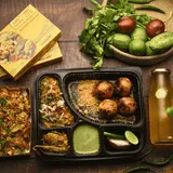 Roasted Litti+Spicy Churmur Chaat+ Choose Your Drinks