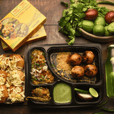 Roasted Litti+Cheese Corn Puchka+Choose Your Drinks