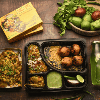 Wah! Special Litti (4pcs) + Wah! Special Kabli Chaat (200g) +Choose Your Drinks(300ml)