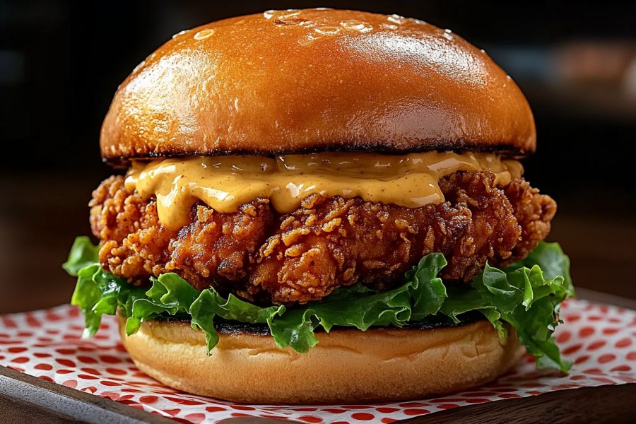 Garlic Parm Chicken Burger