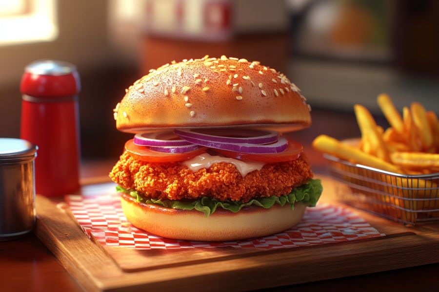 Potato Hot Crunch Burger