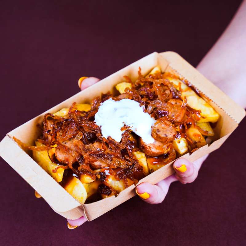 Loaded Cheddar Chicken Cheese Fries