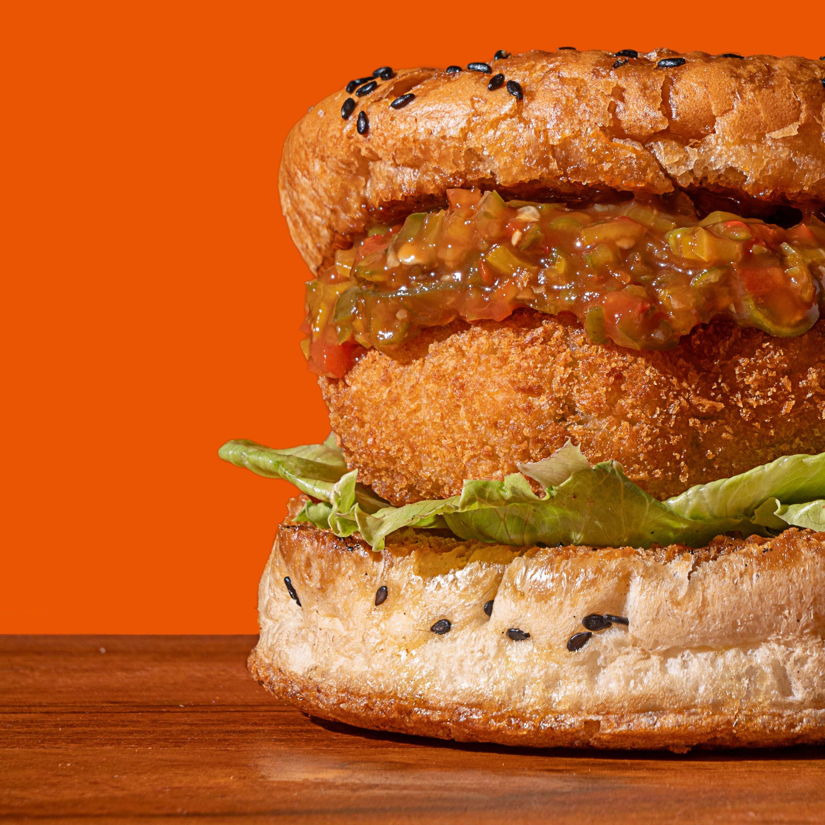 Cheese Corn and Jalapeno Burger