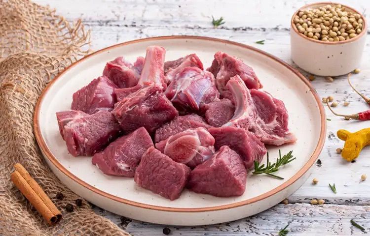 Fresh Mutton Mix Pieces (Chop Puth Nali) 500g