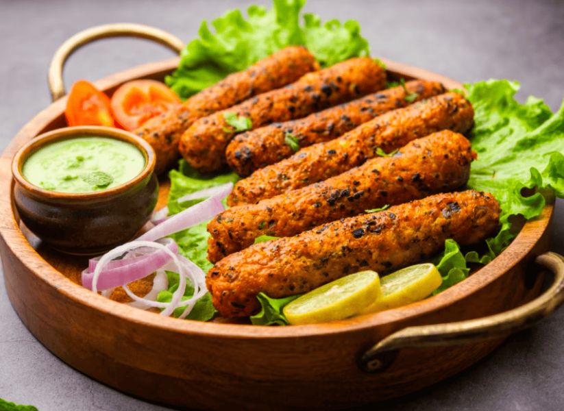 Mutton Seekh Kebab 2 Piece (Cooked)