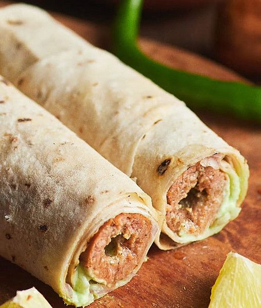 Chicken Seekh Kebab Roll 1 Piece