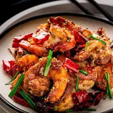 Jumbo Chilli Prawns Dry (Chinese) (7 Pcs)