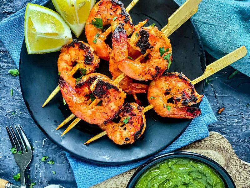 Jumbo Tandoori Prawns (7 Pcs)
