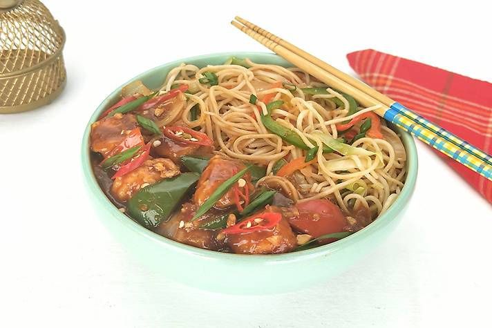 Chicken Manchurian Chowmein Meal Bowl