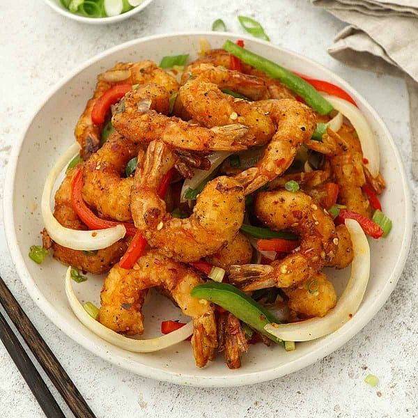 Jumbo Prawns Salt & Pepper (Indo Chinese) (7 Pcs)