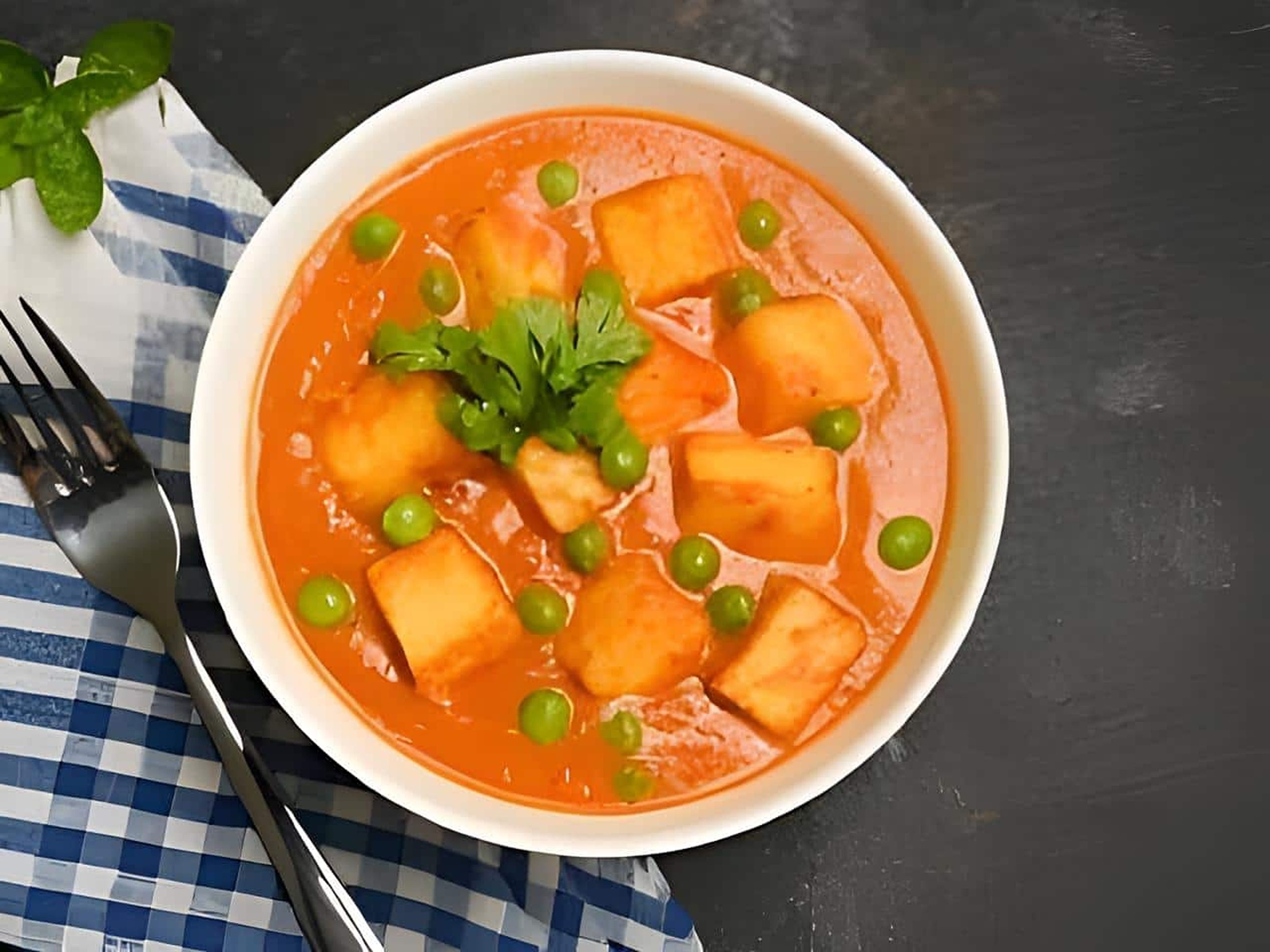 Punjabi Matar Paneer ( Home Style )
