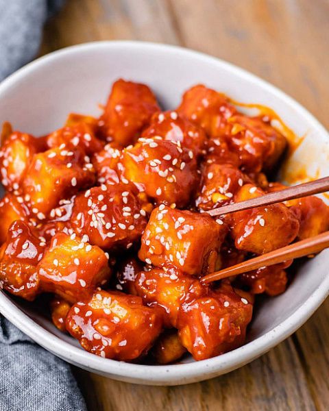 Firecracker Gochujang Tofu (Korean)