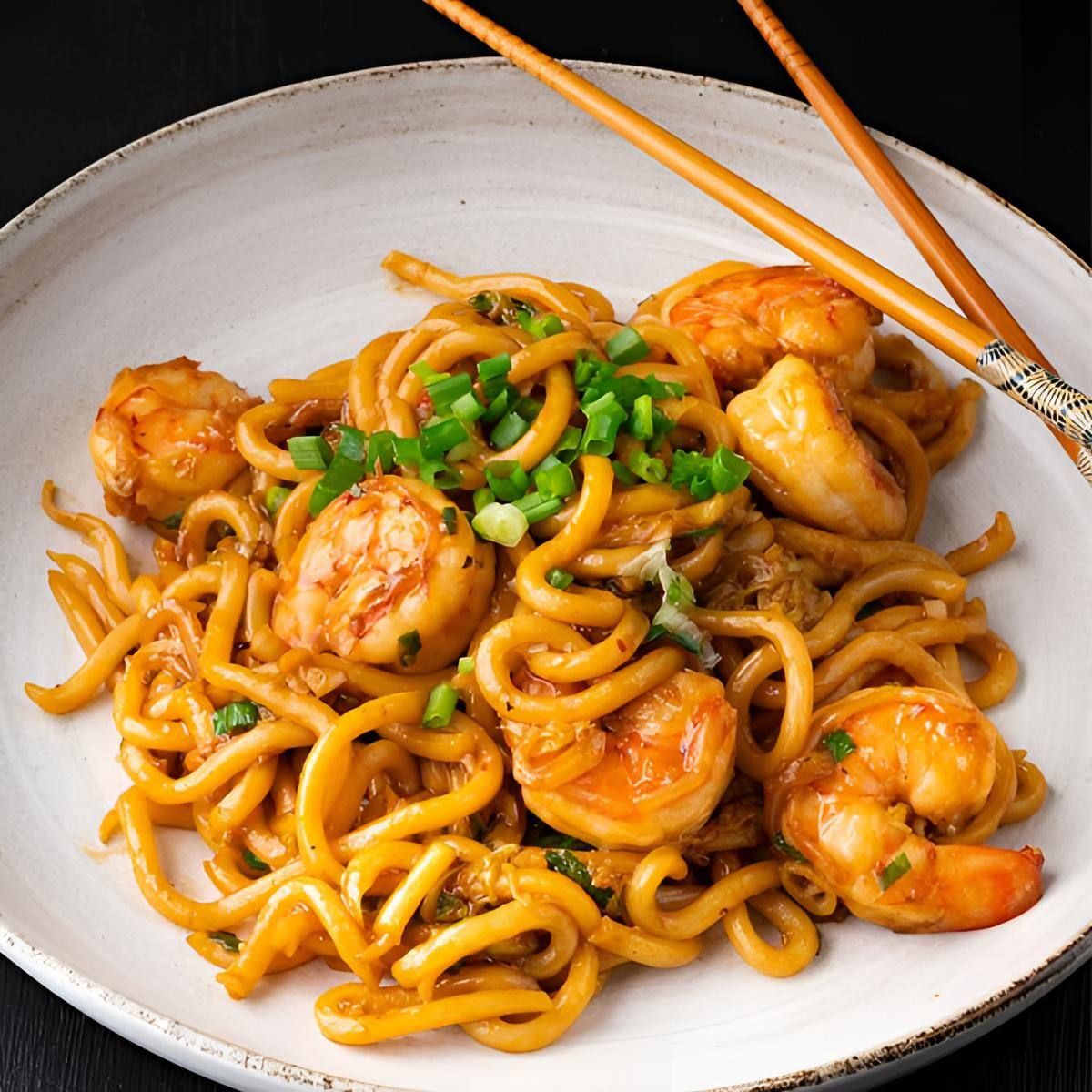 Prawn Chilli Garlic Noodles (Indo Chinese)