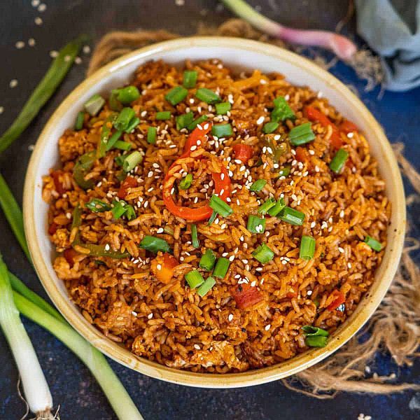 Korean Fiery Veg Rice (Korean)