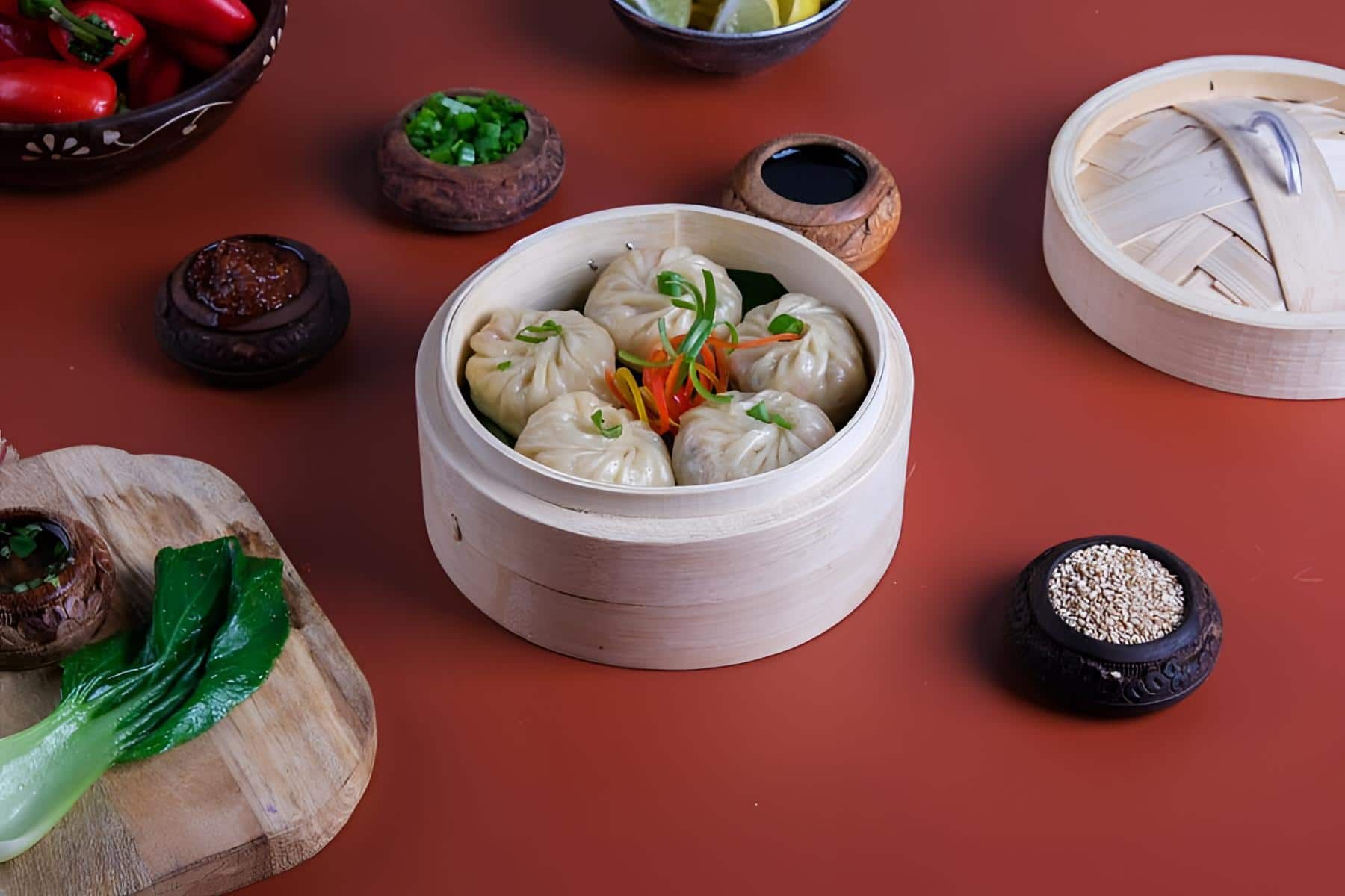 Veg Momo Steamed (Tibetan) 5 Pcs