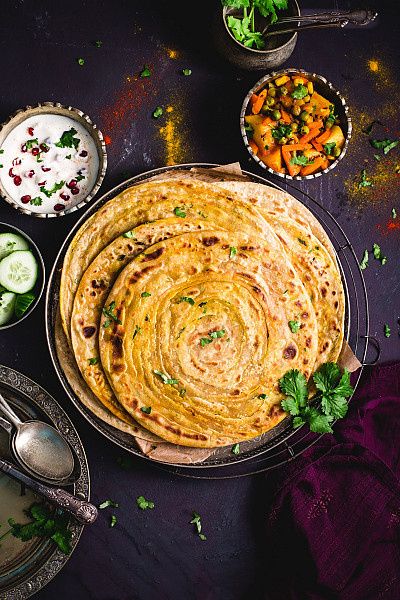 Chilli Garlic Lachha Paratha