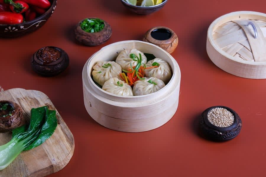 Veg Momo Steamed (Tibetan) 5 Pcs