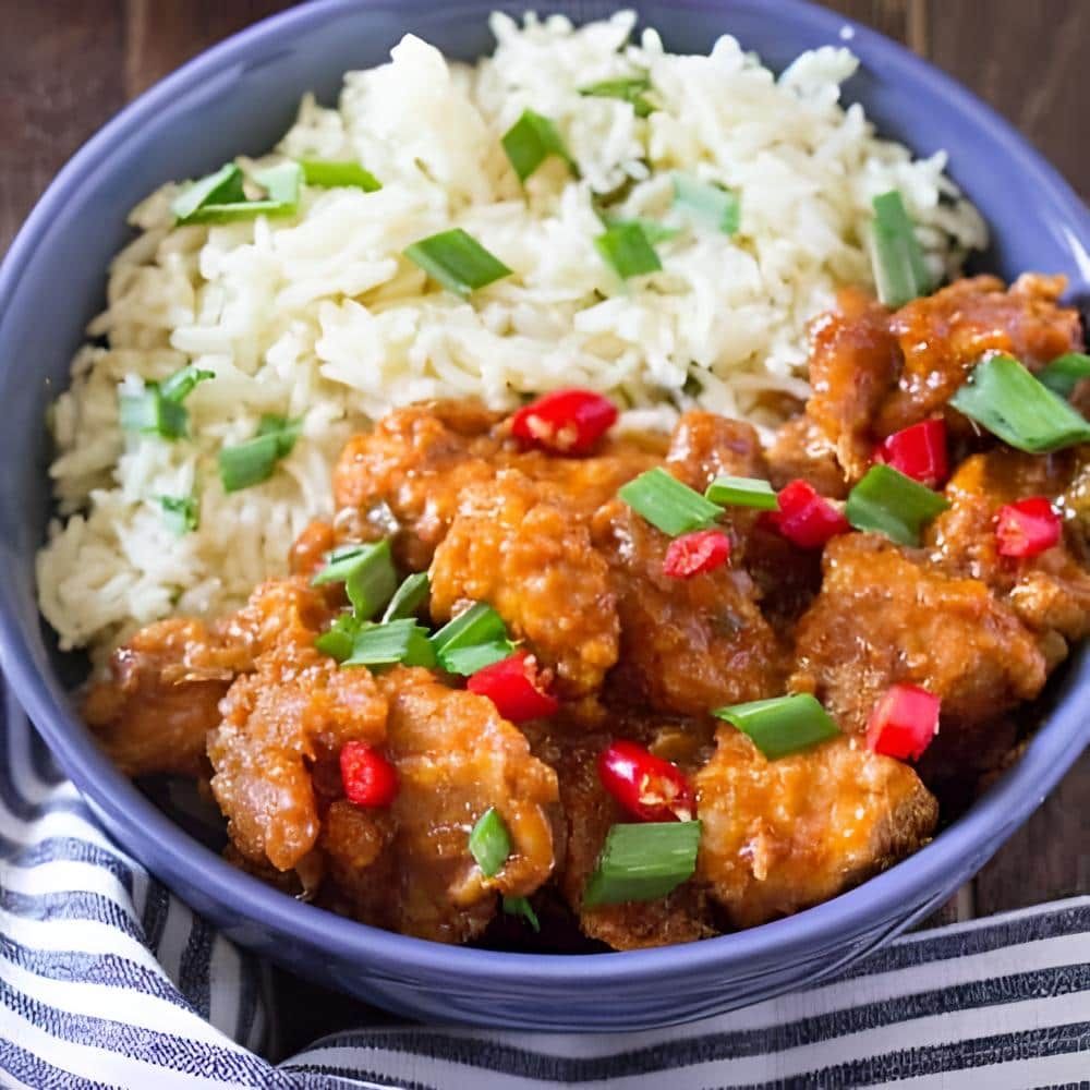 Chicken Manchurian Rice Meal Bowl