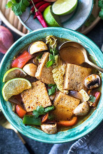 Tofu Tom Yum Soup (Thai)