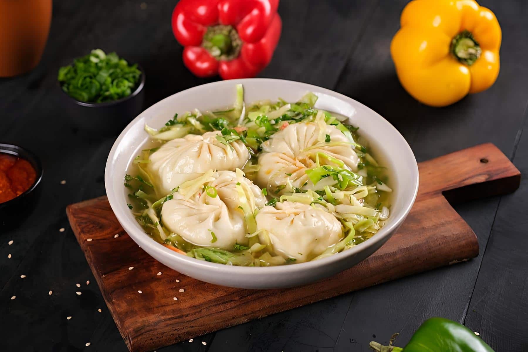 Veg Thukpa With Momo