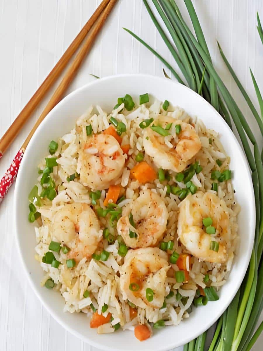 Prawn Fried Rice (Indo Chinese)